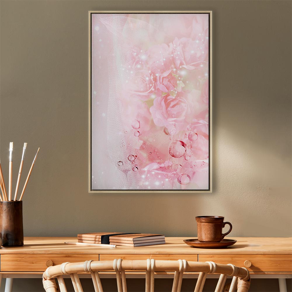 Pink Floral Nature Abstract Canvas Print