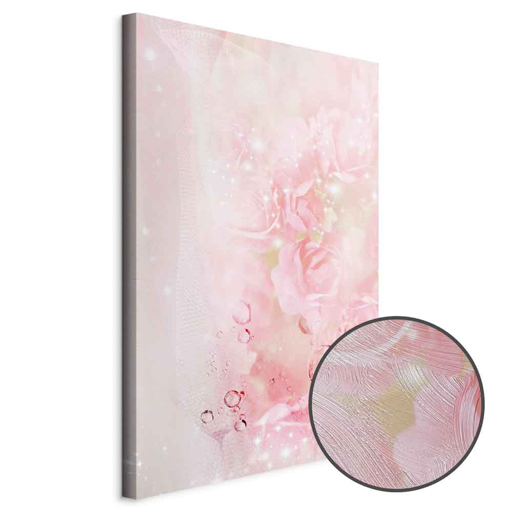 Pink Floral Nature Abstract Canvas Print