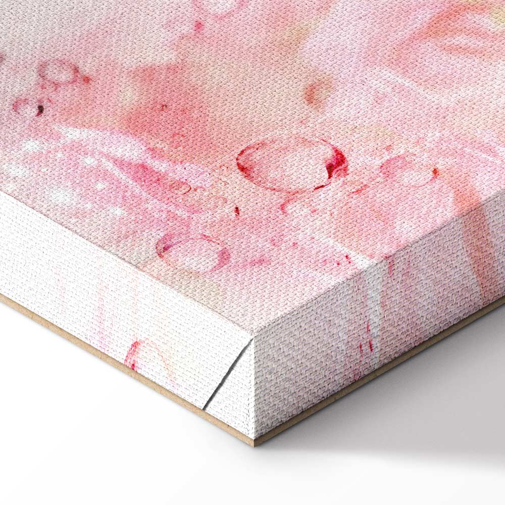 Pink Floral Nature Abstract Canvas Print