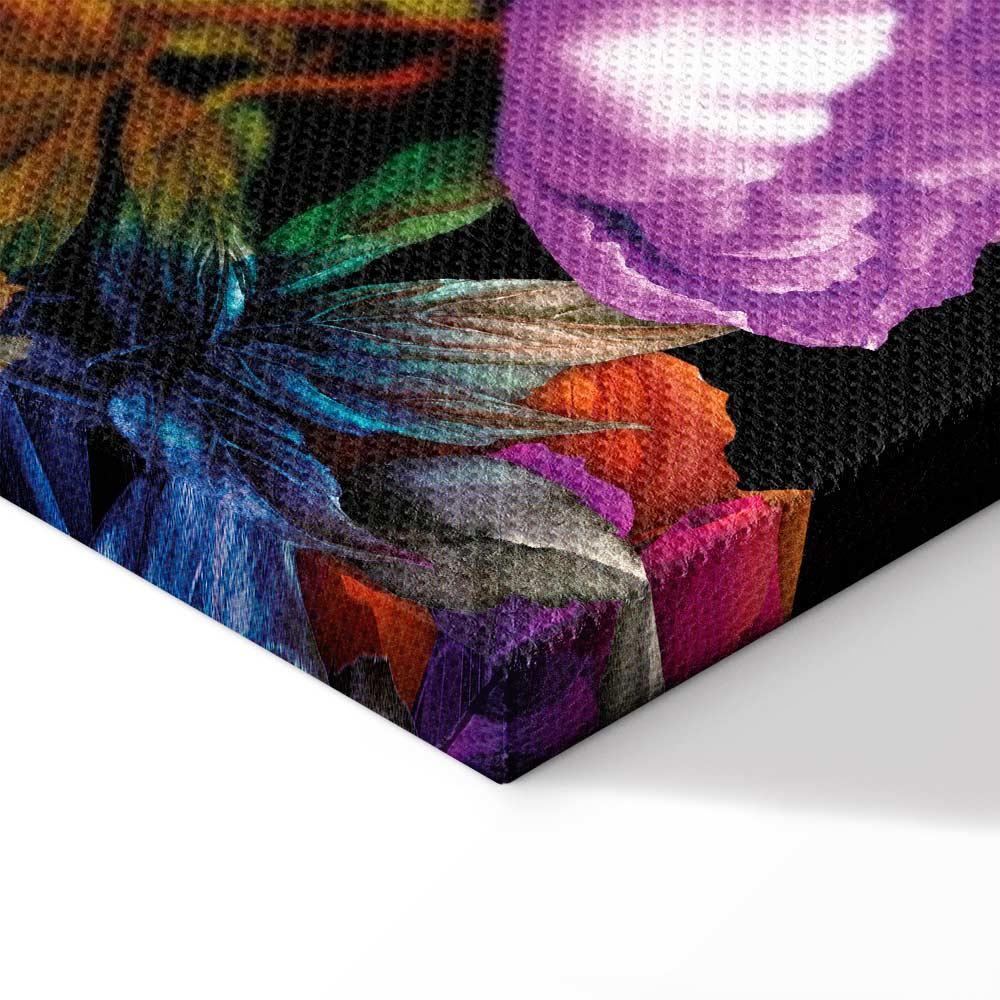 Summer Flower Garden Multicolor Canvas Print