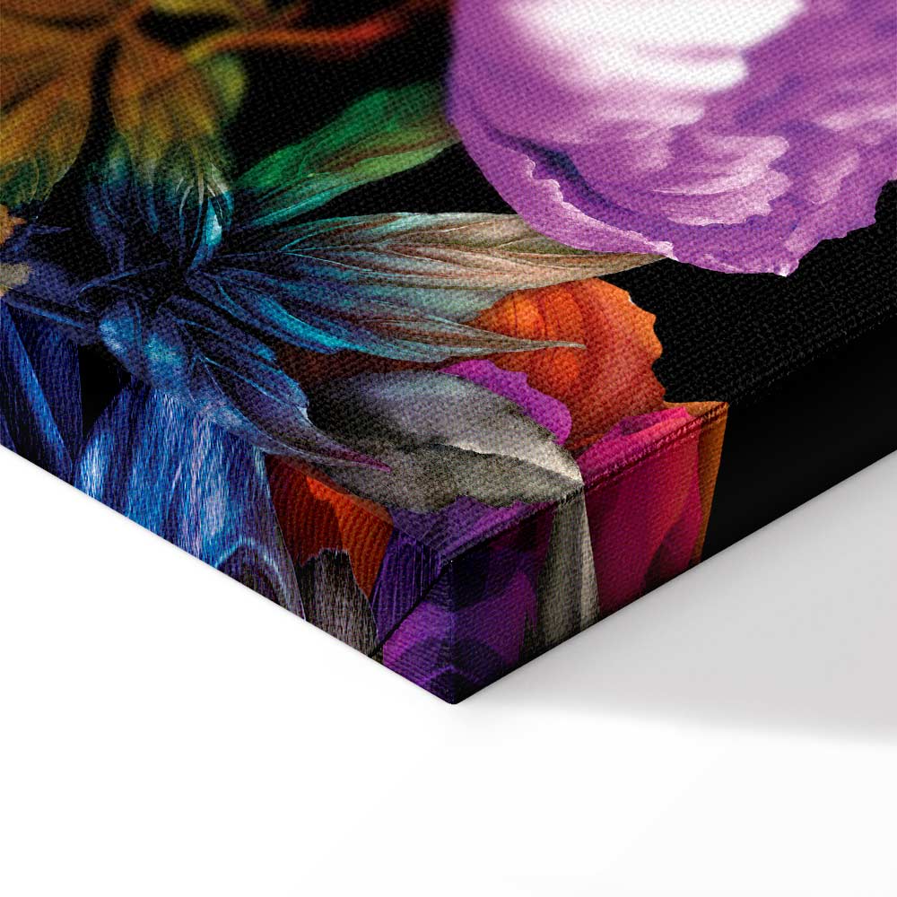 Summer Flower Garden Multicolor Canvas Print