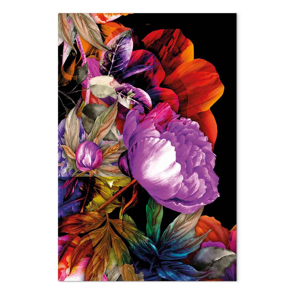 Summer Flower Garden Multicolor Canvas Print