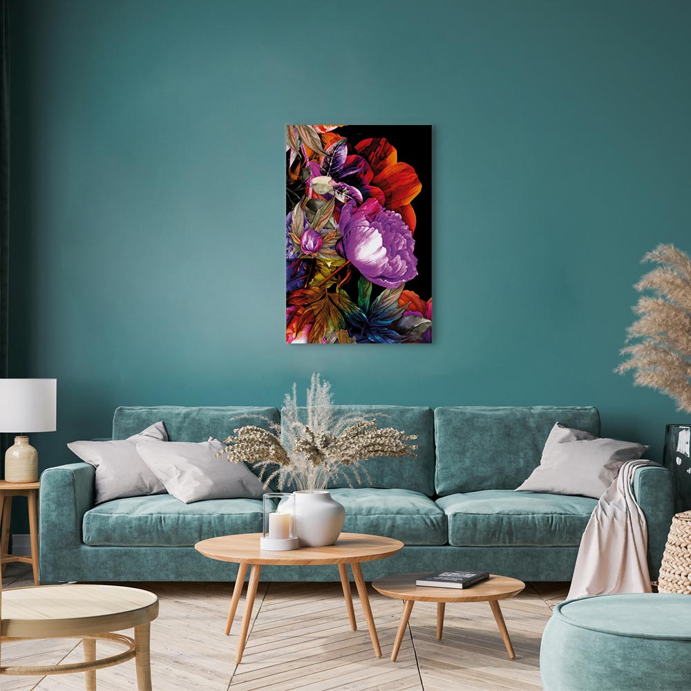 Summer Flower Garden Multicolor Canvas Print