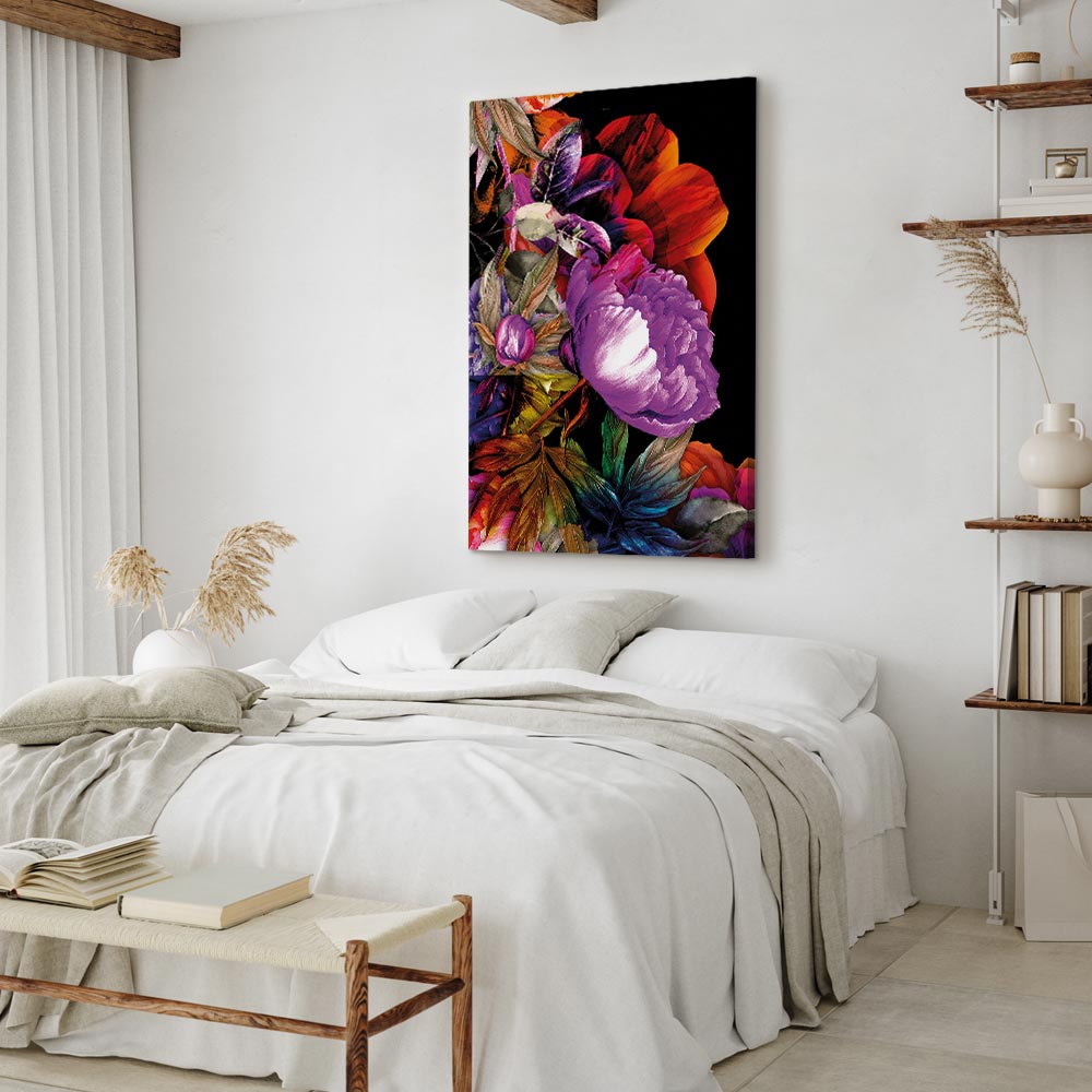 Summer Flower Garden Multicolor Canvas Print