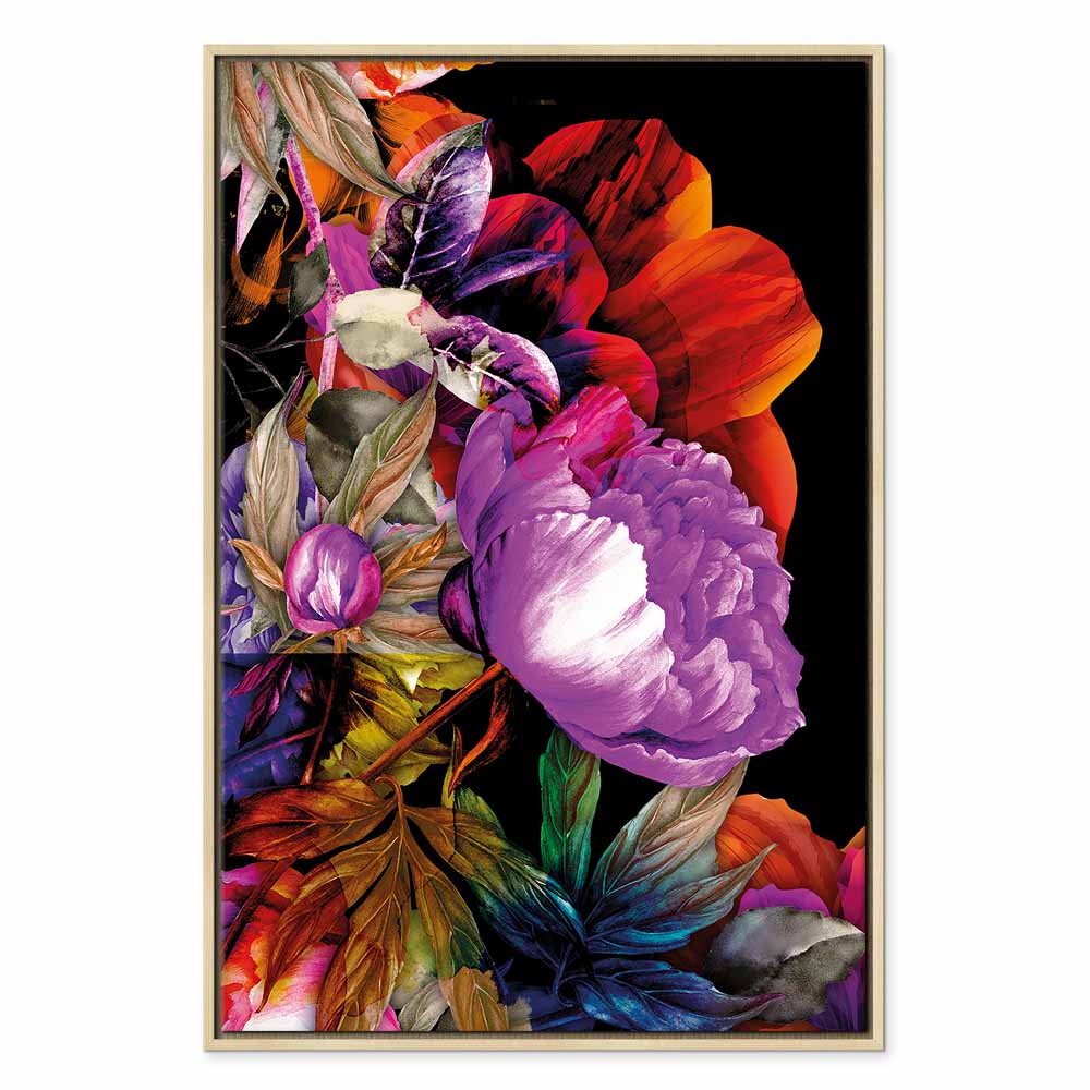 Summer Flower Garden Multicolor Canvas Print