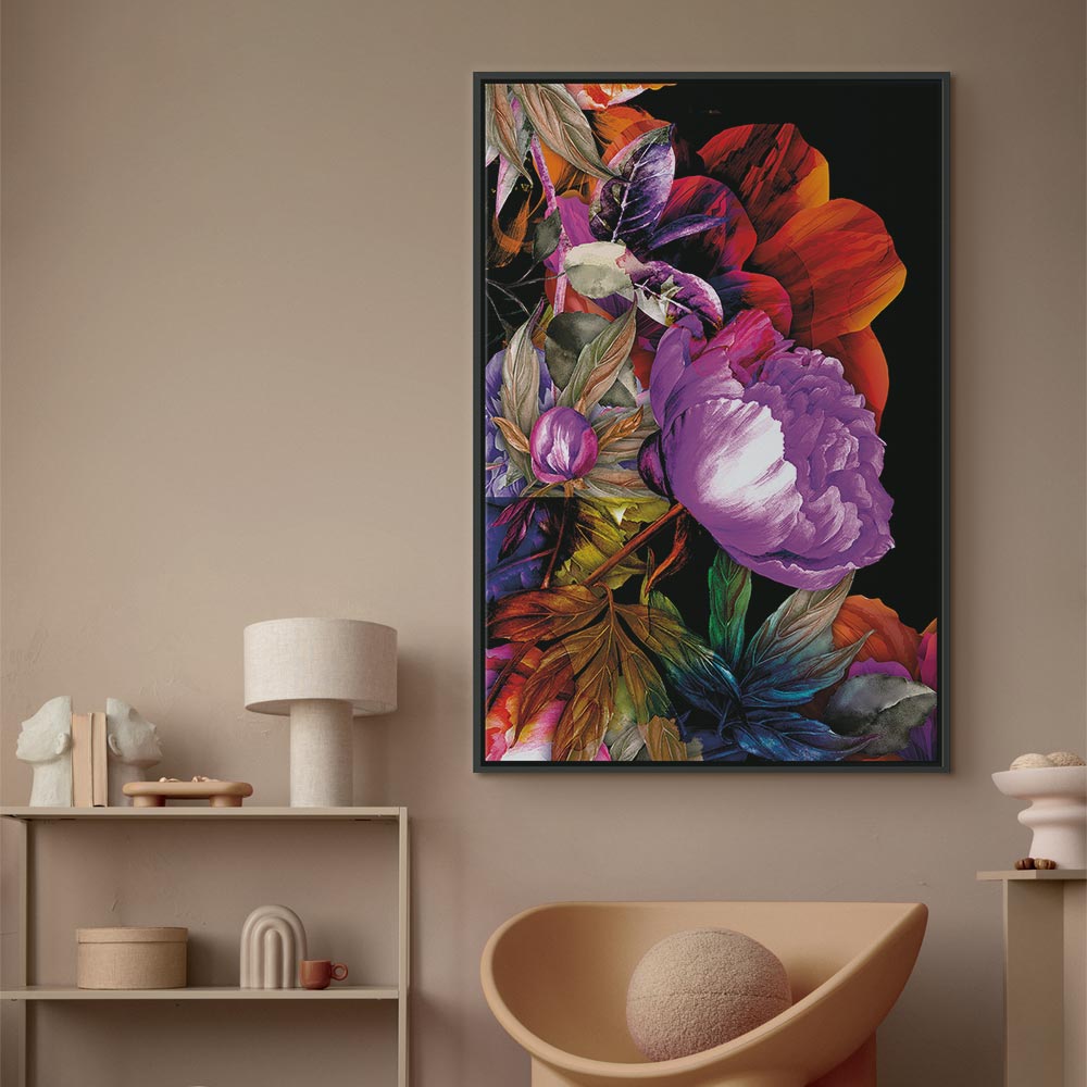 Summer Flower Garden Multicolor Canvas Print
