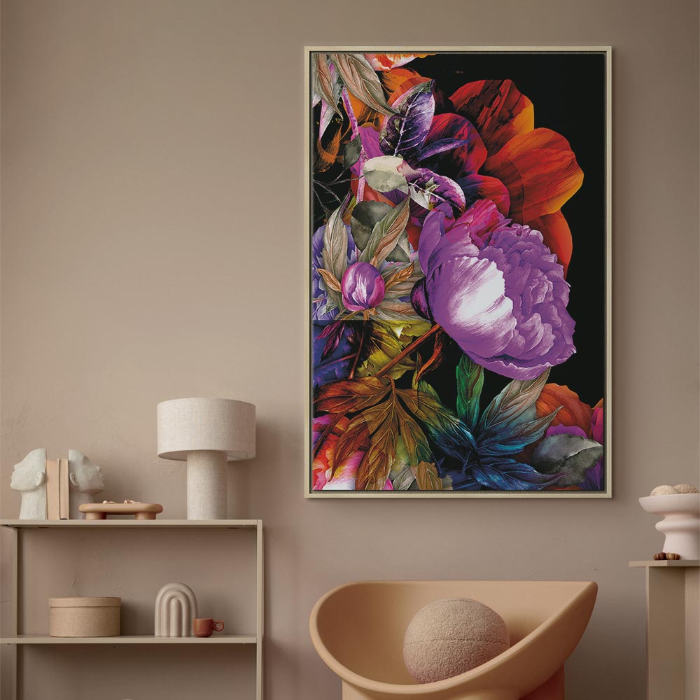 Summer Flower Garden Multicolor Canvas Print