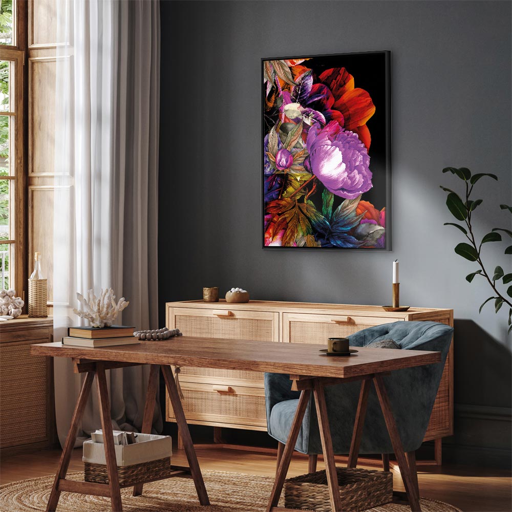 Summer Flower Garden Multicolor Canvas Print