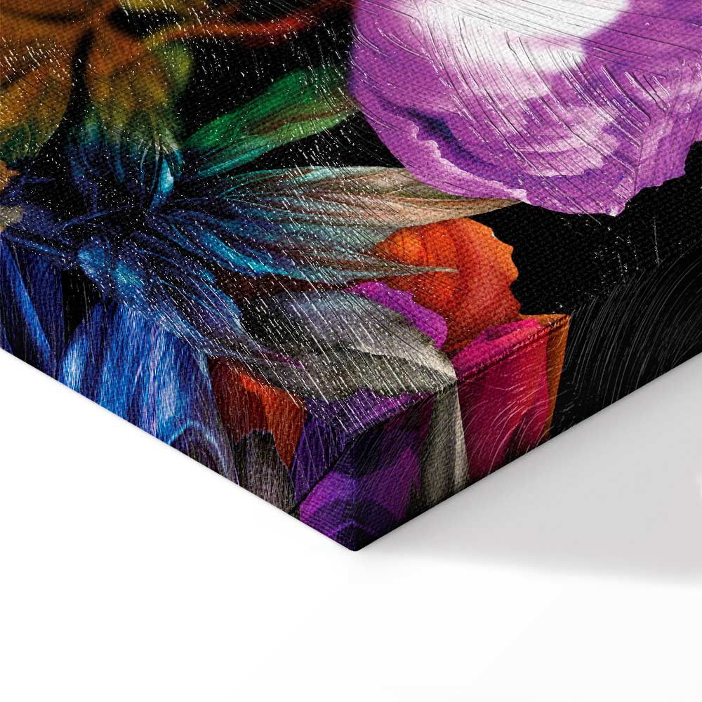 Summer Flower Garden Multicolor Canvas Print