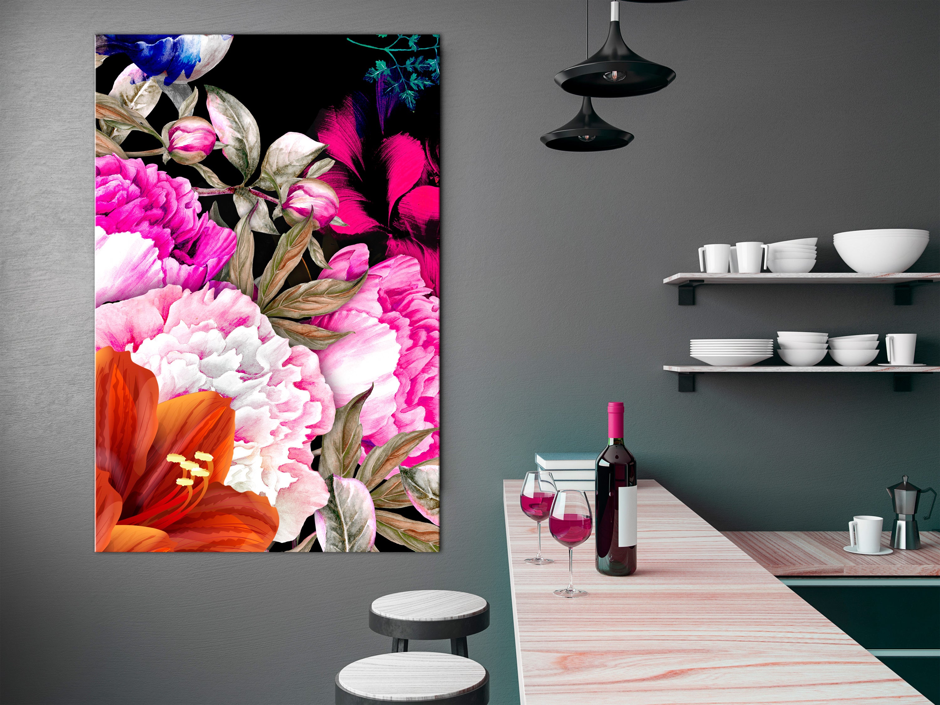 Stylish Canvas Print of Flowers for Home Decor