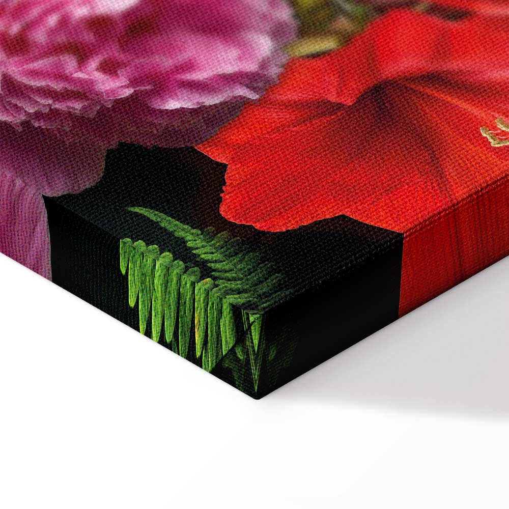 Floral Symphony Vertical Canvas Print