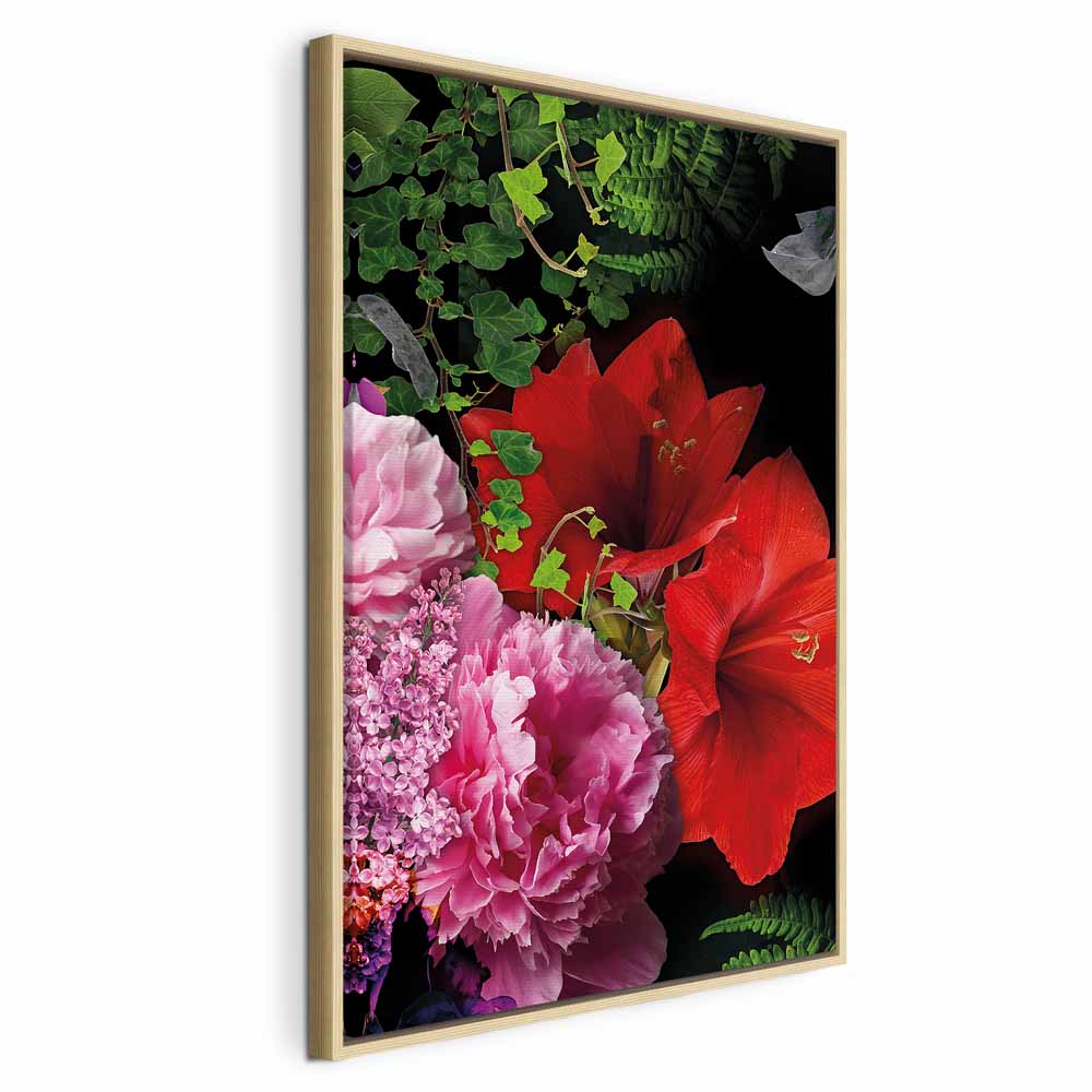 Floral Symphony Vertical Canvas Print