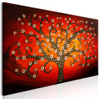 Fiery Tree Canvas Print with Stunning Abstract Design