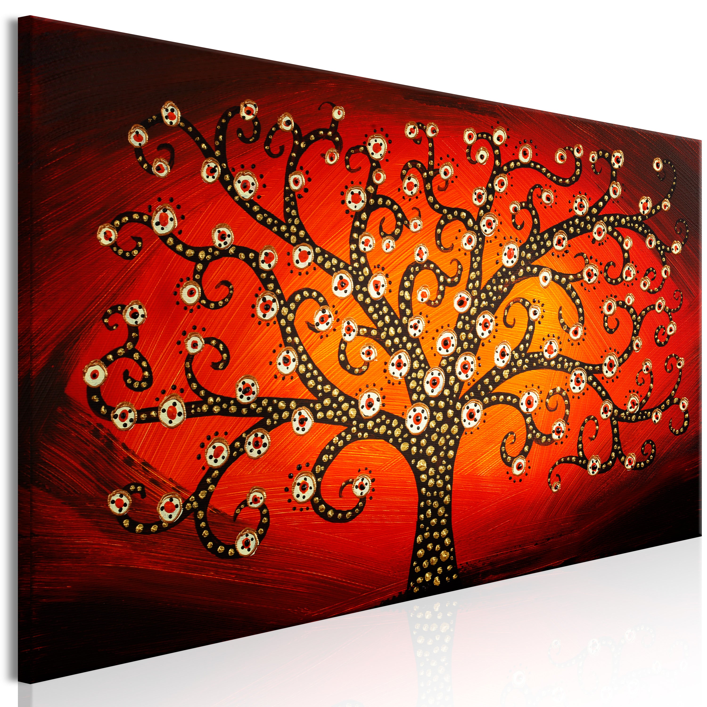 Fiery Tree Canvas Print with Stunning Abstract Design