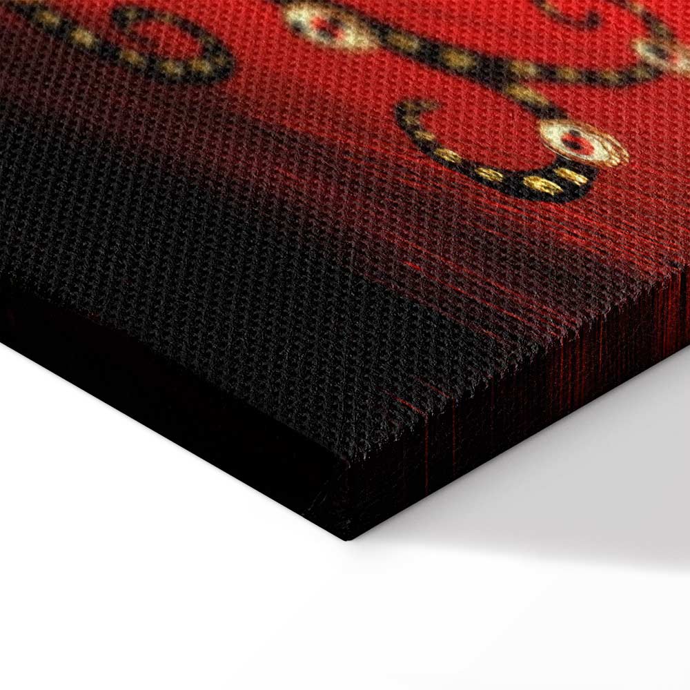 Fiery Abstract Tree Narrow Canvas Print