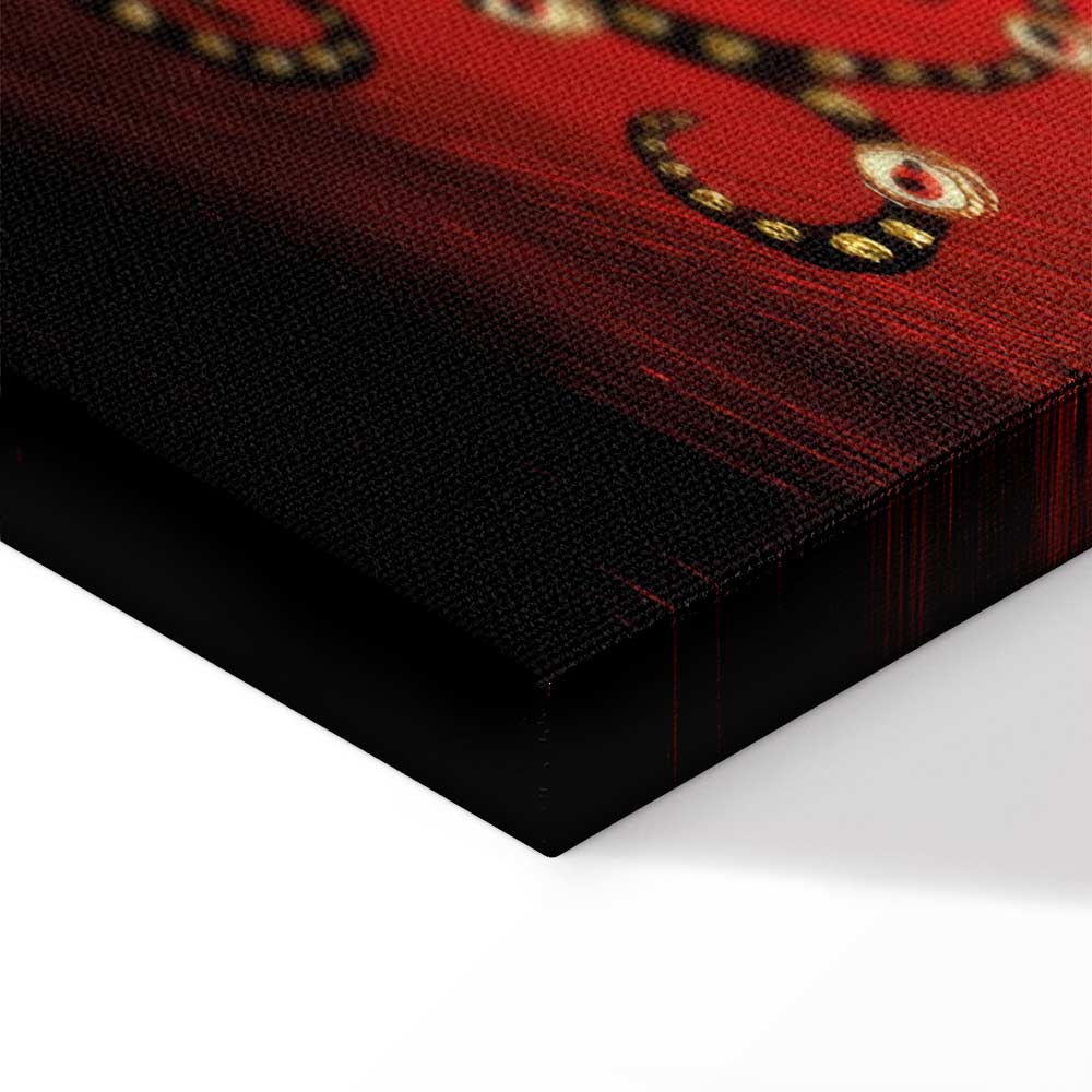 Fiery Abstract Tree Narrow Canvas Print