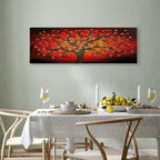 Fiery Abstract Tree Narrow Canvas Print
