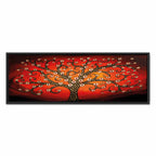 Fiery Abstract Tree Narrow Canvas Print