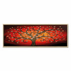 Fiery Abstract Tree Narrow Canvas Print