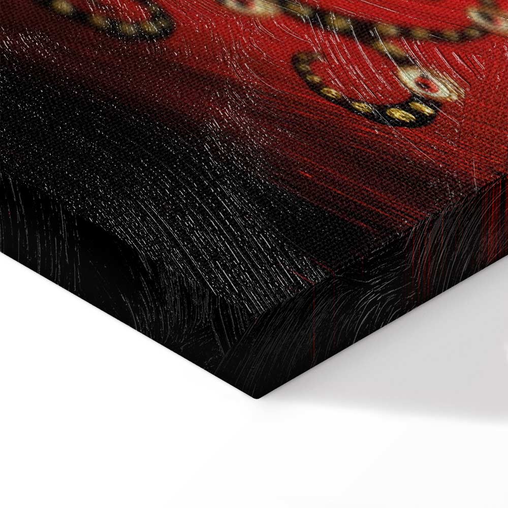 Fiery Abstract Tree Narrow Canvas Print