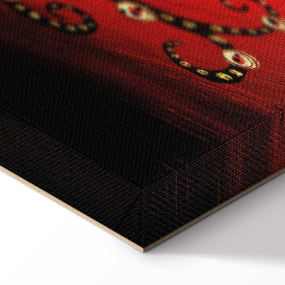 Fiery Abstract Tree Narrow Canvas Print