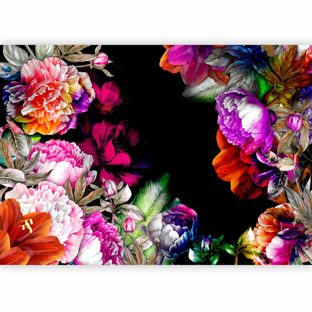 Warm Summer Flowers Colorful Wall Mural
