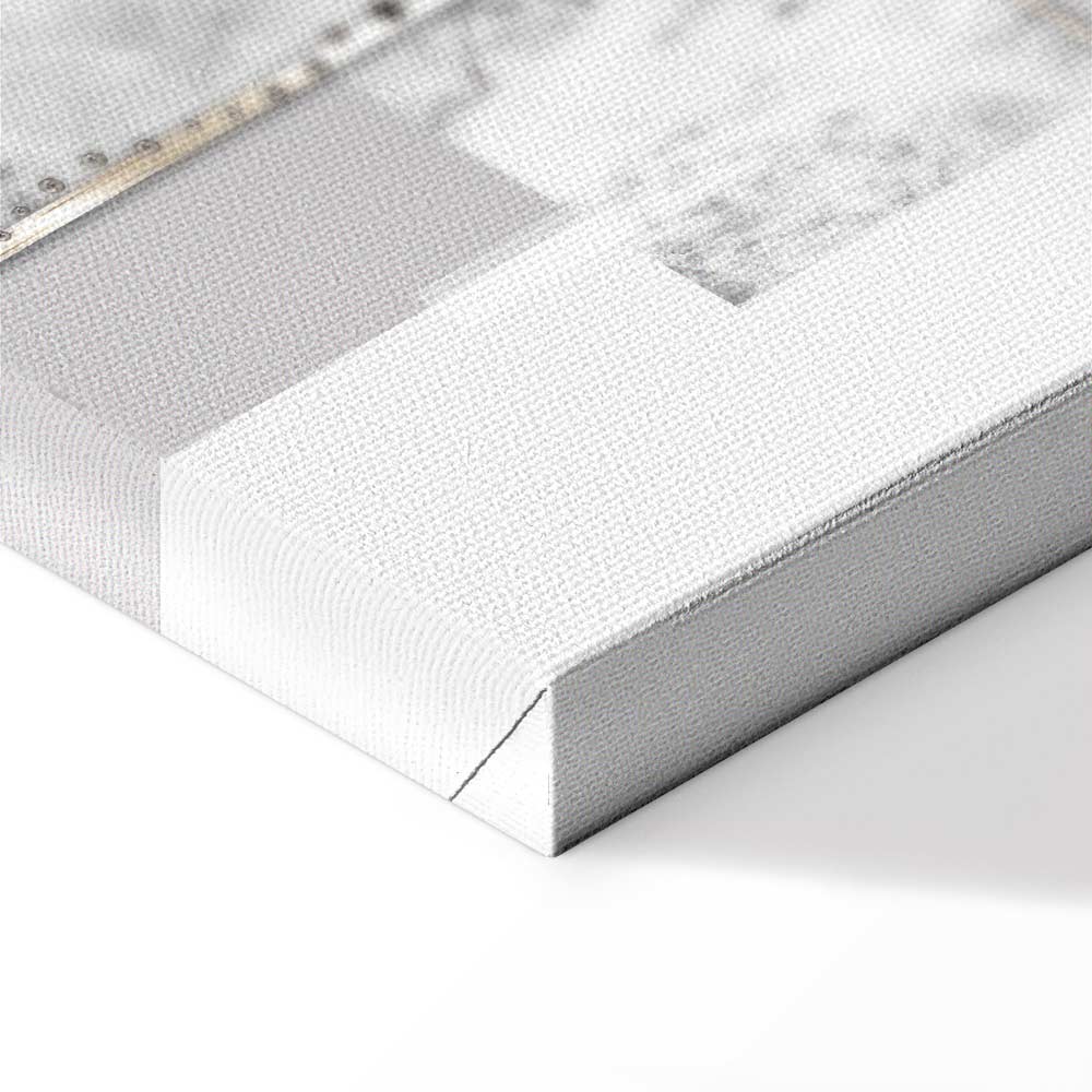 Silver Tree Abstract Vertical Canvas Print