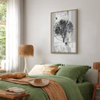 Silver Tree Abstract Vertical Canvas Print