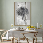Silver Tree Abstract Vertical Canvas Print
