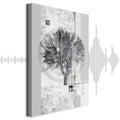 Silver Tree Abstract Vertical Canvas Print