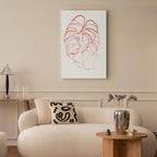 Abstract Leaf Motion Modern Canvas Print