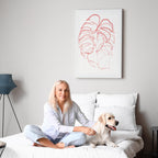 Abstract Leaf Motion Modern Canvas Print