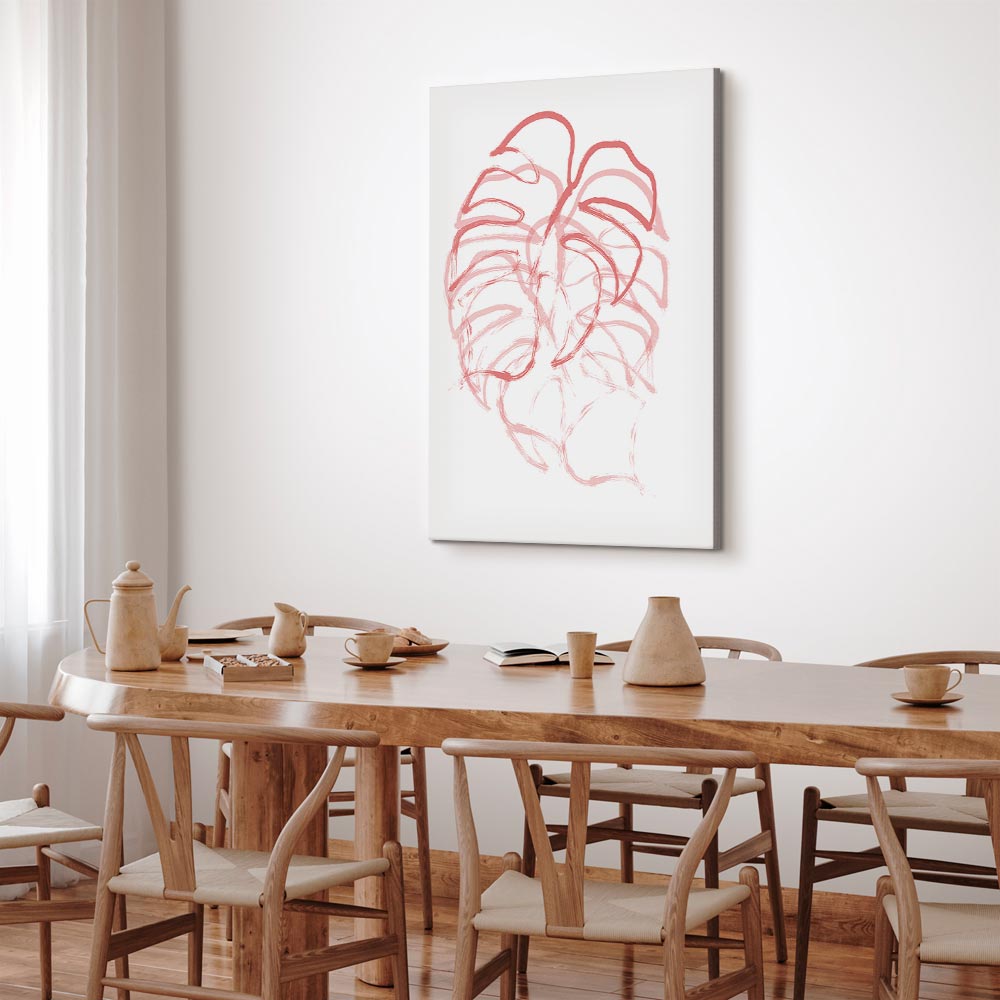 Abstract Leaf Motion Modern Canvas Print