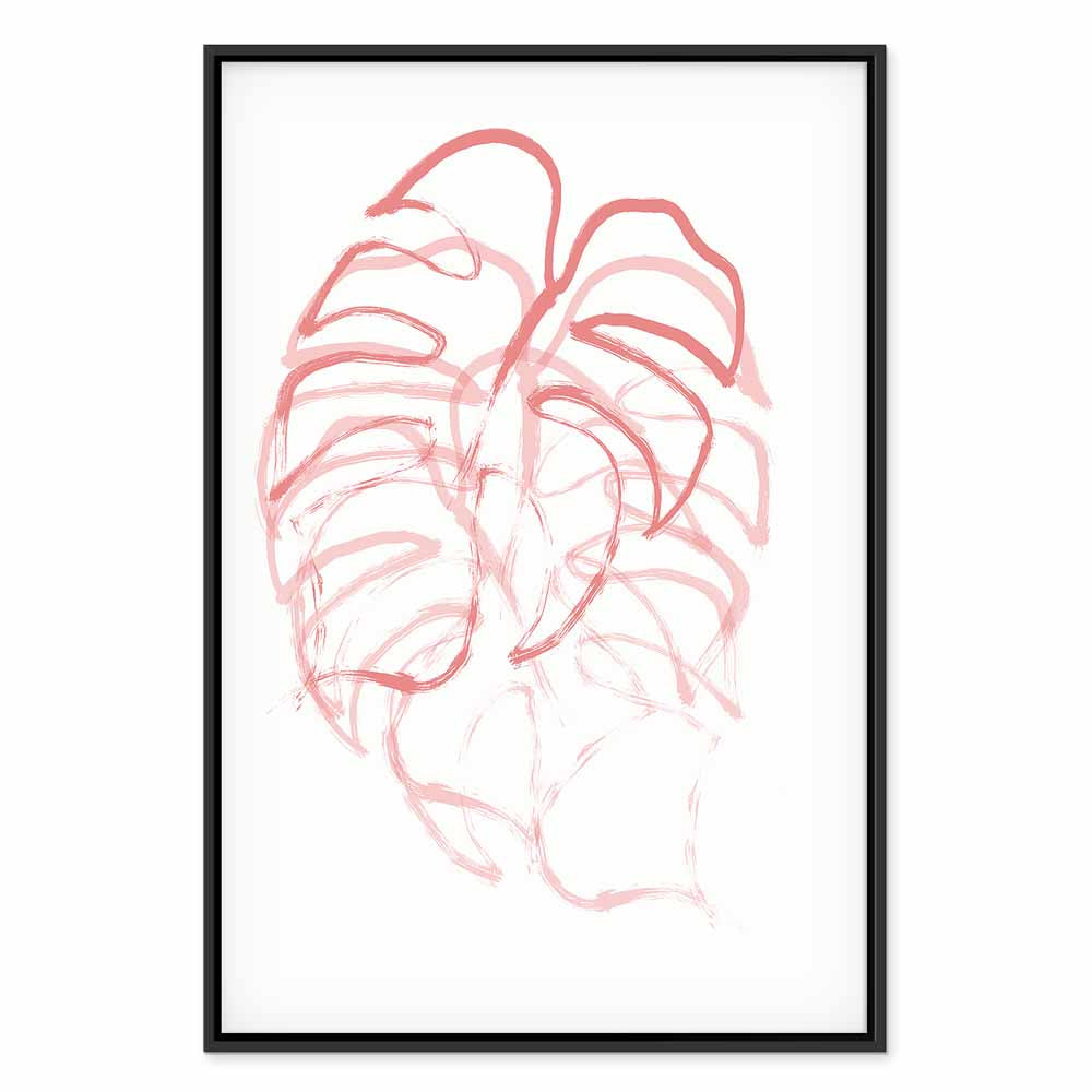 Abstract Leaf Motion Modern Canvas Print