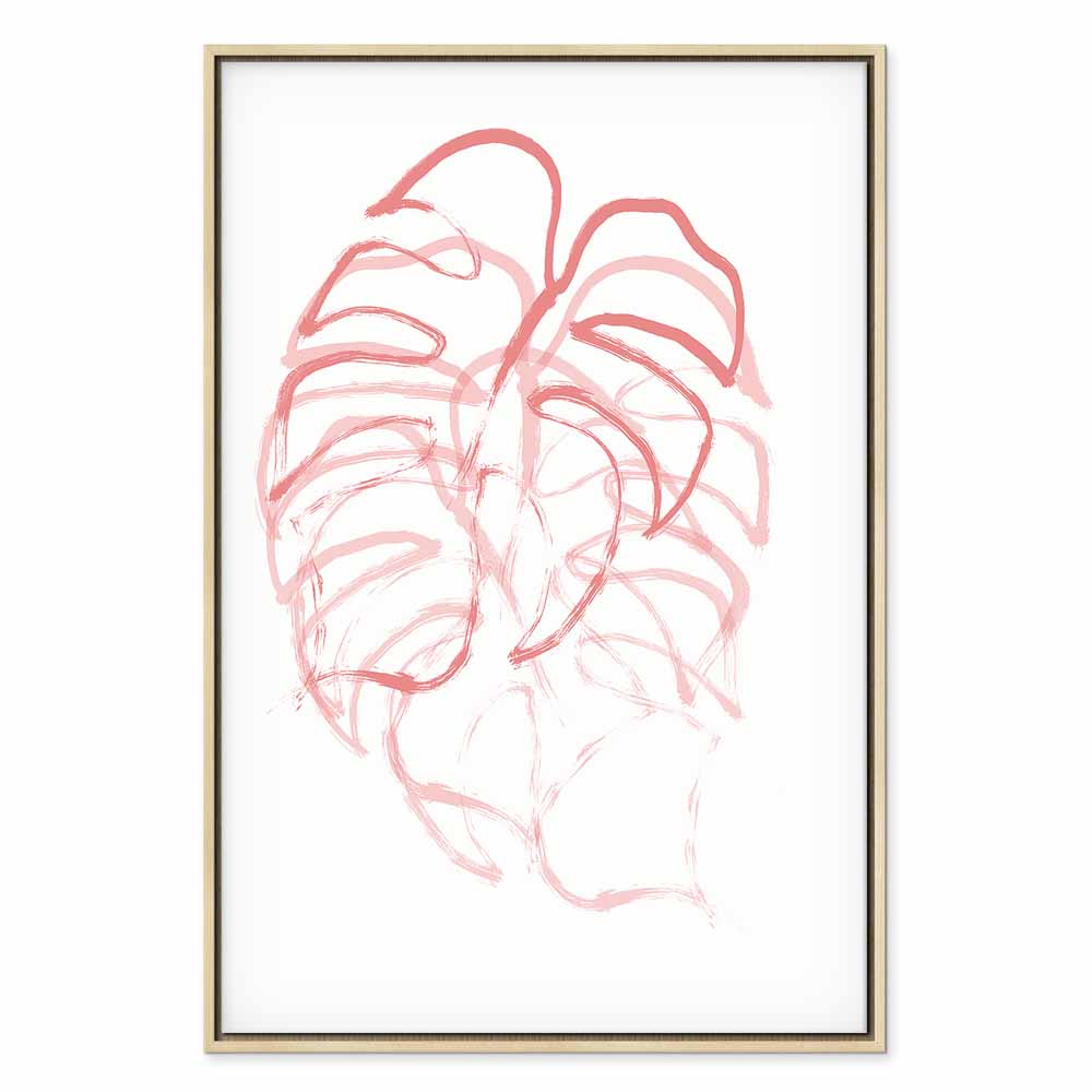 Abstract Leaf Motion Modern Canvas Print