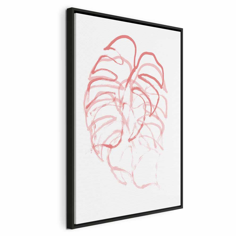 Abstract Leaf Motion Modern Canvas Print