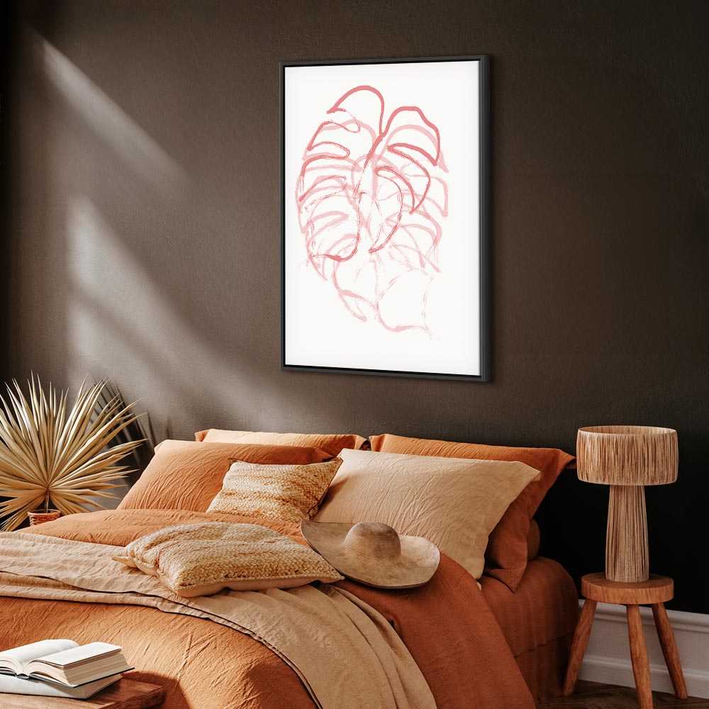 Abstract Leaf Motion Modern Canvas Print