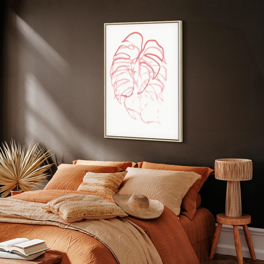 Abstract Leaf Motion Modern Canvas Print