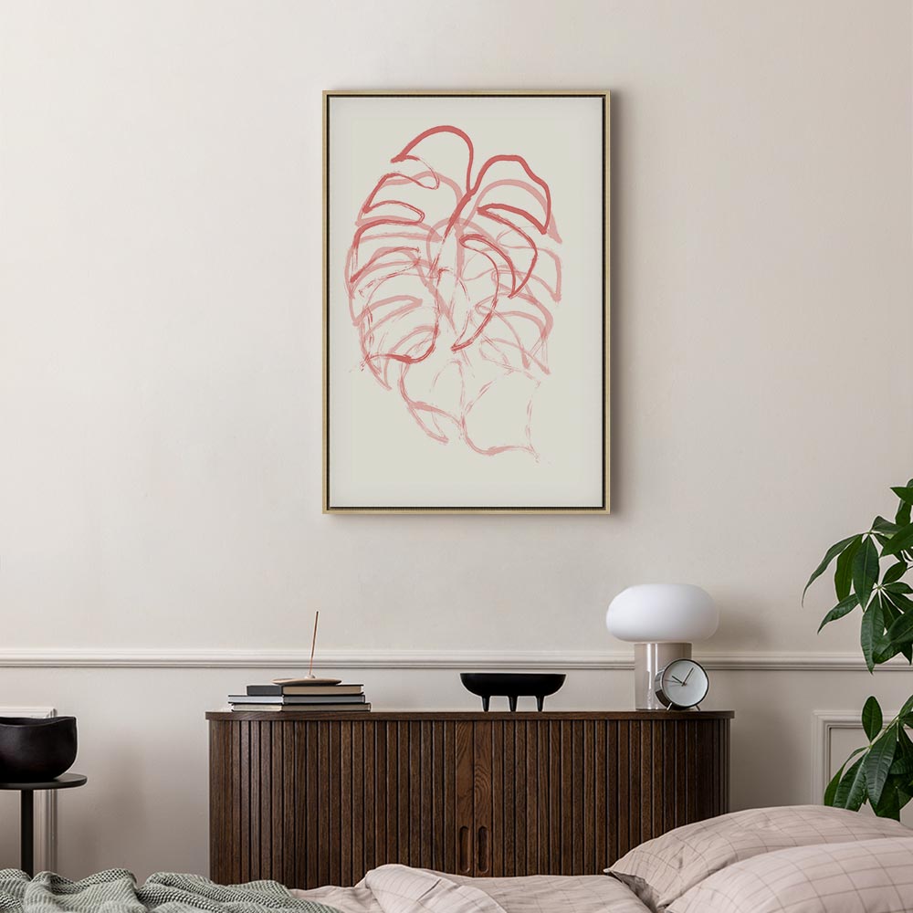 Abstract Leaf Motion Modern Canvas Print