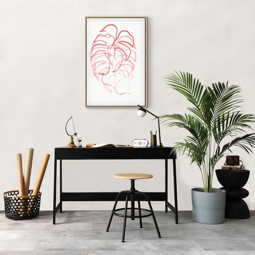 Abstract Leaf Motion Modern Canvas Print