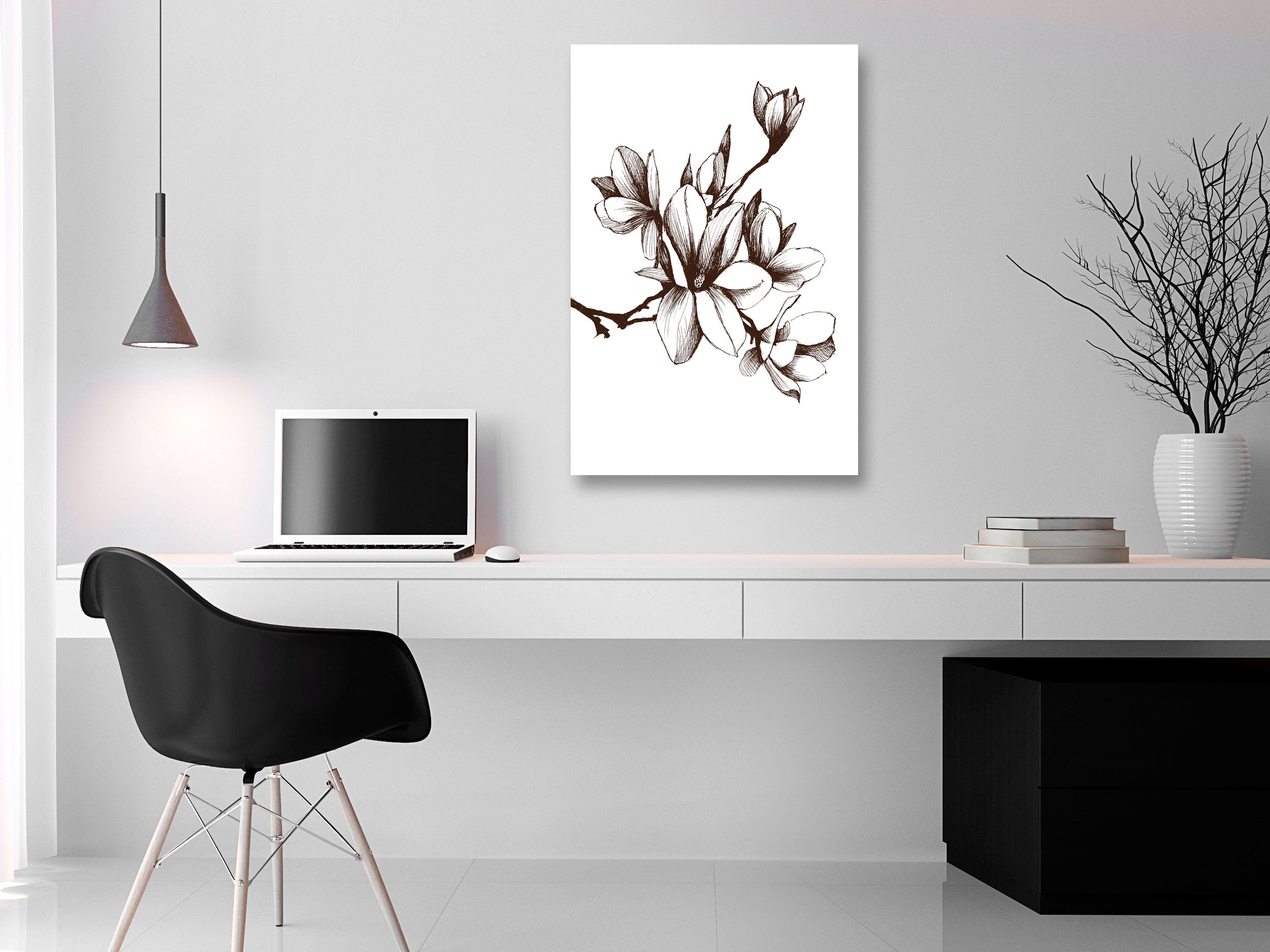 Elegant Canvas Print of Renaissance Magnolias