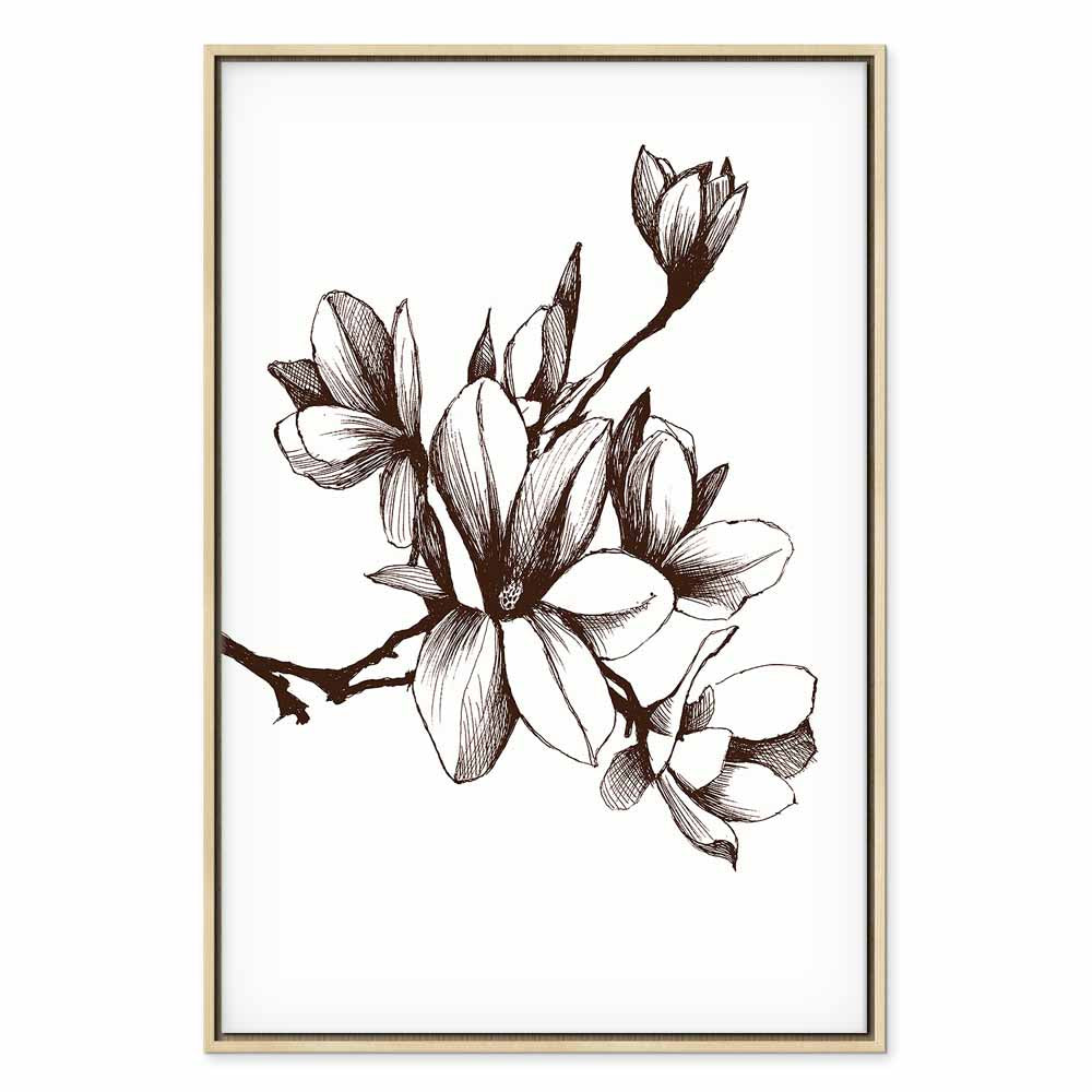 Renaissance Magnolias Floral Canvas Print