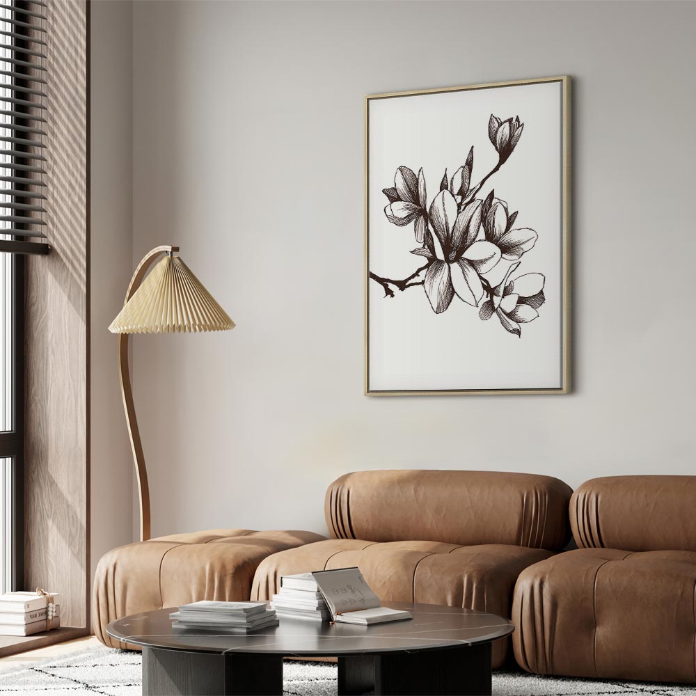 Renaissance Magnolias Floral Canvas Print