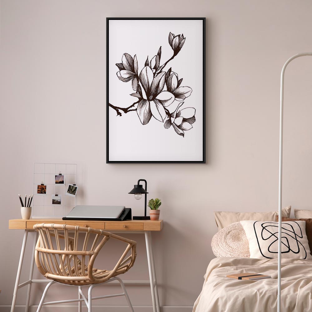 Renaissance Magnolias Floral Canvas Print