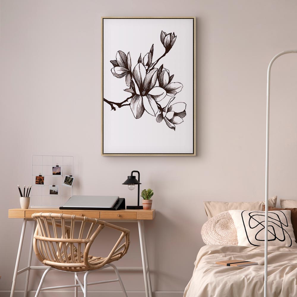 Renaissance Magnolias Floral Canvas Print