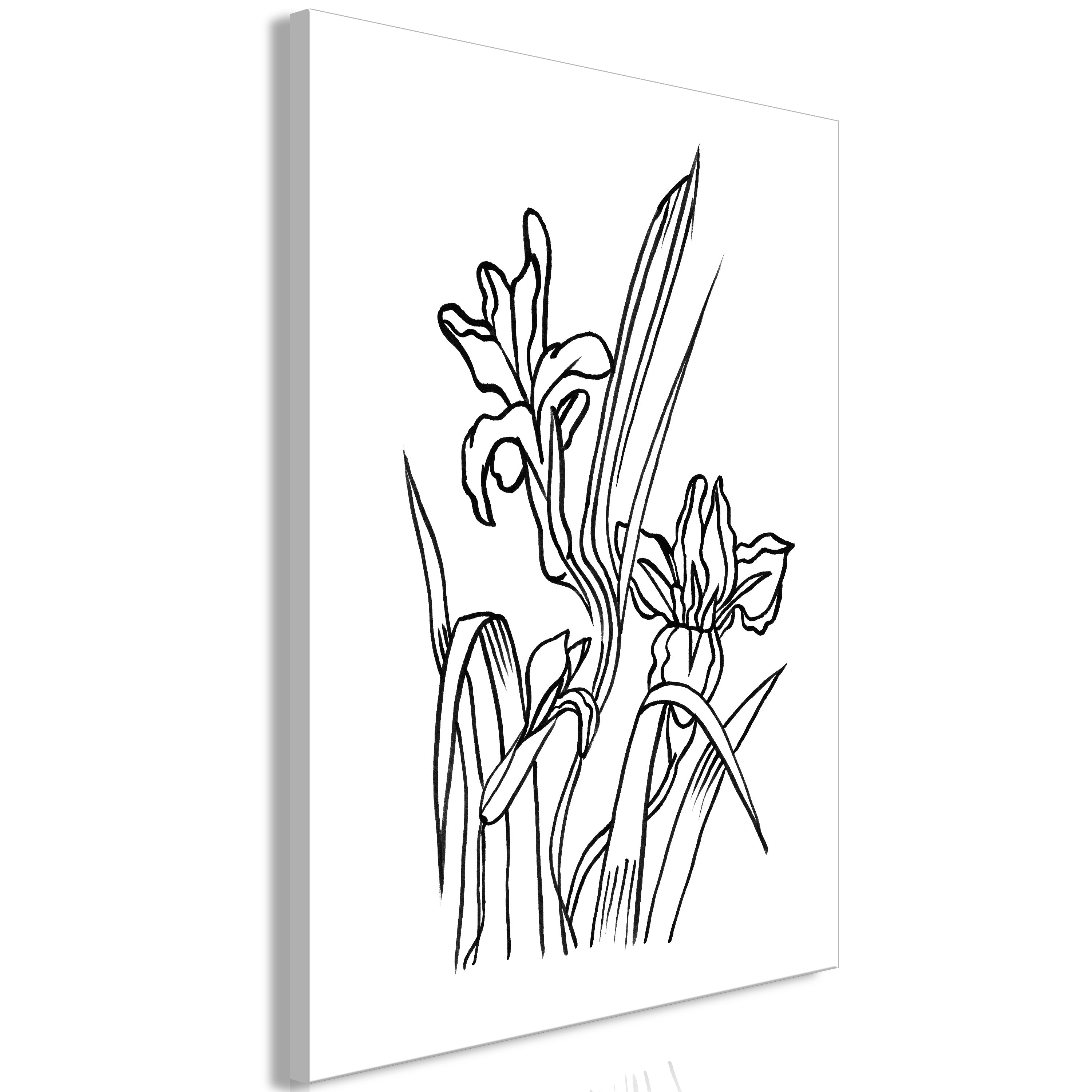 Stylish Canvas Print of Irises for Modern Decor