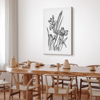 Purple Iris Flowers Vertical Canvas Print