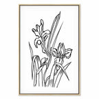 Purple Iris Flowers Vertical Canvas Print