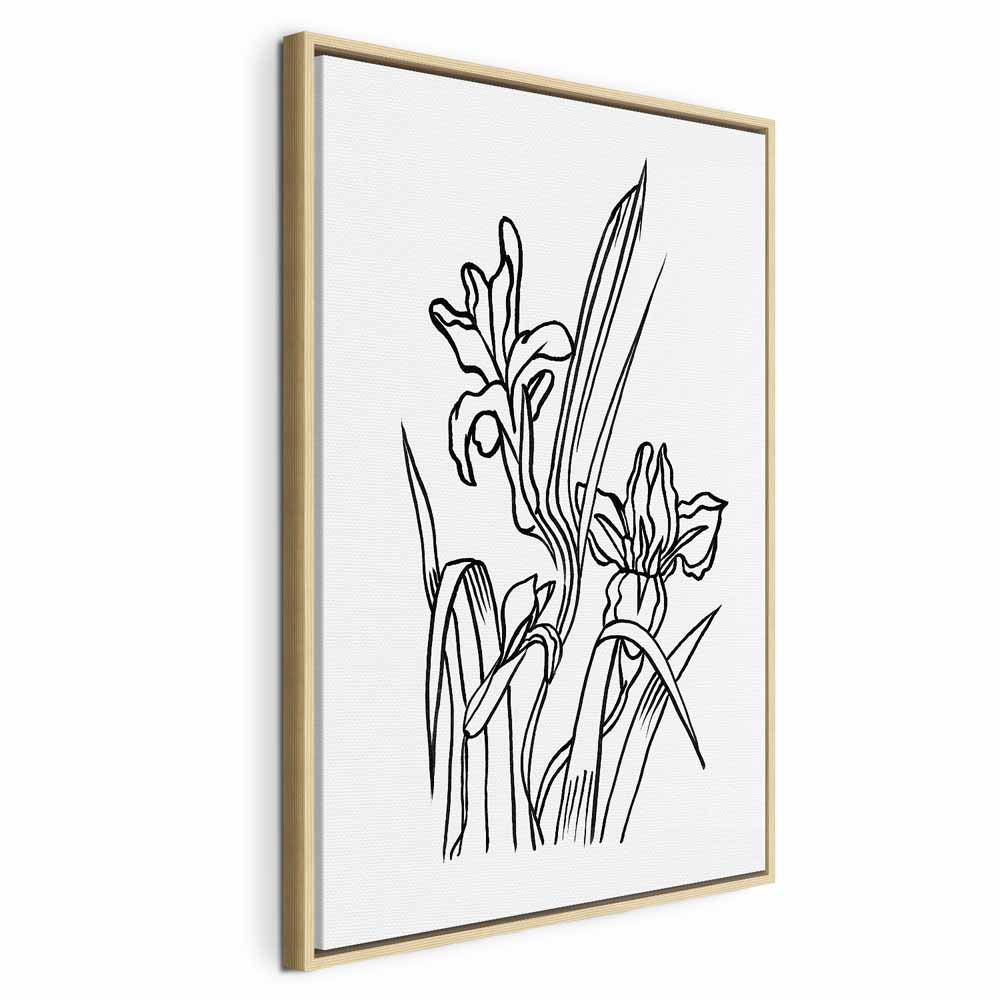 Purple Iris Flowers Vertical Canvas Print