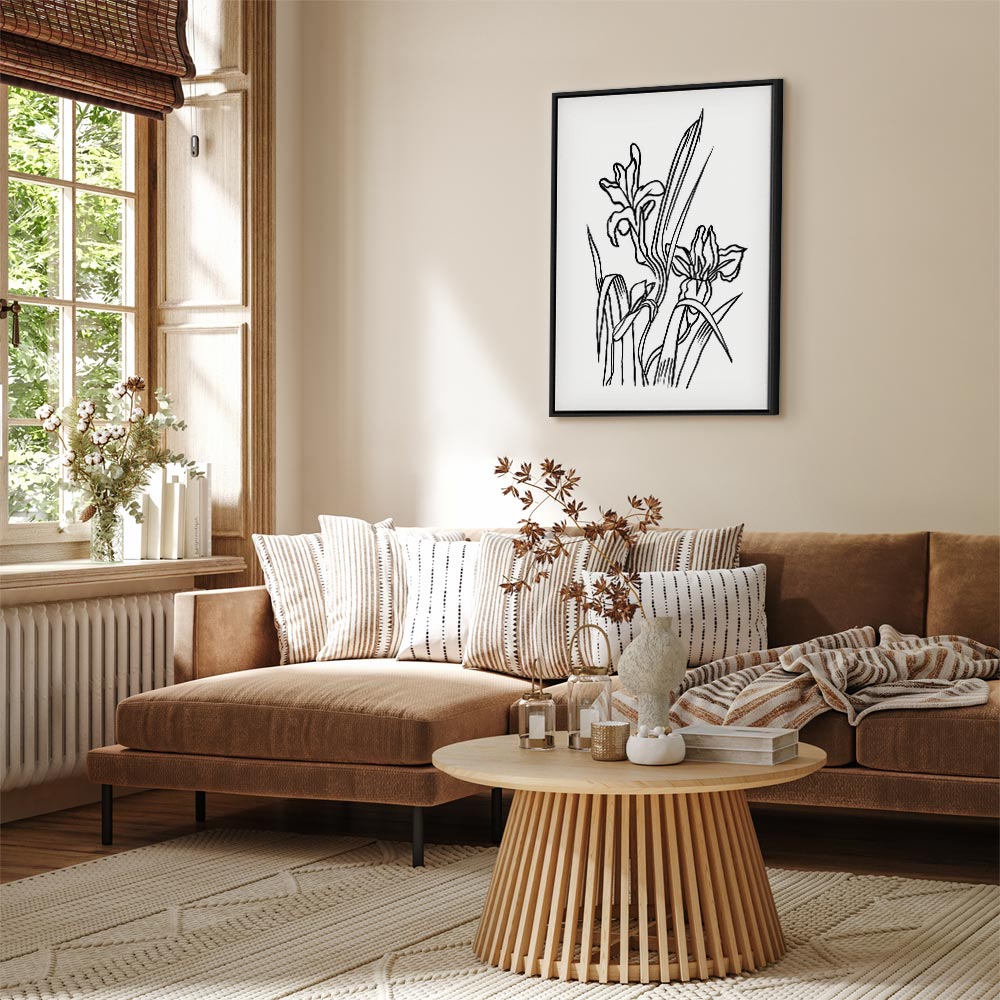 Purple Iris Flowers Vertical Canvas Print